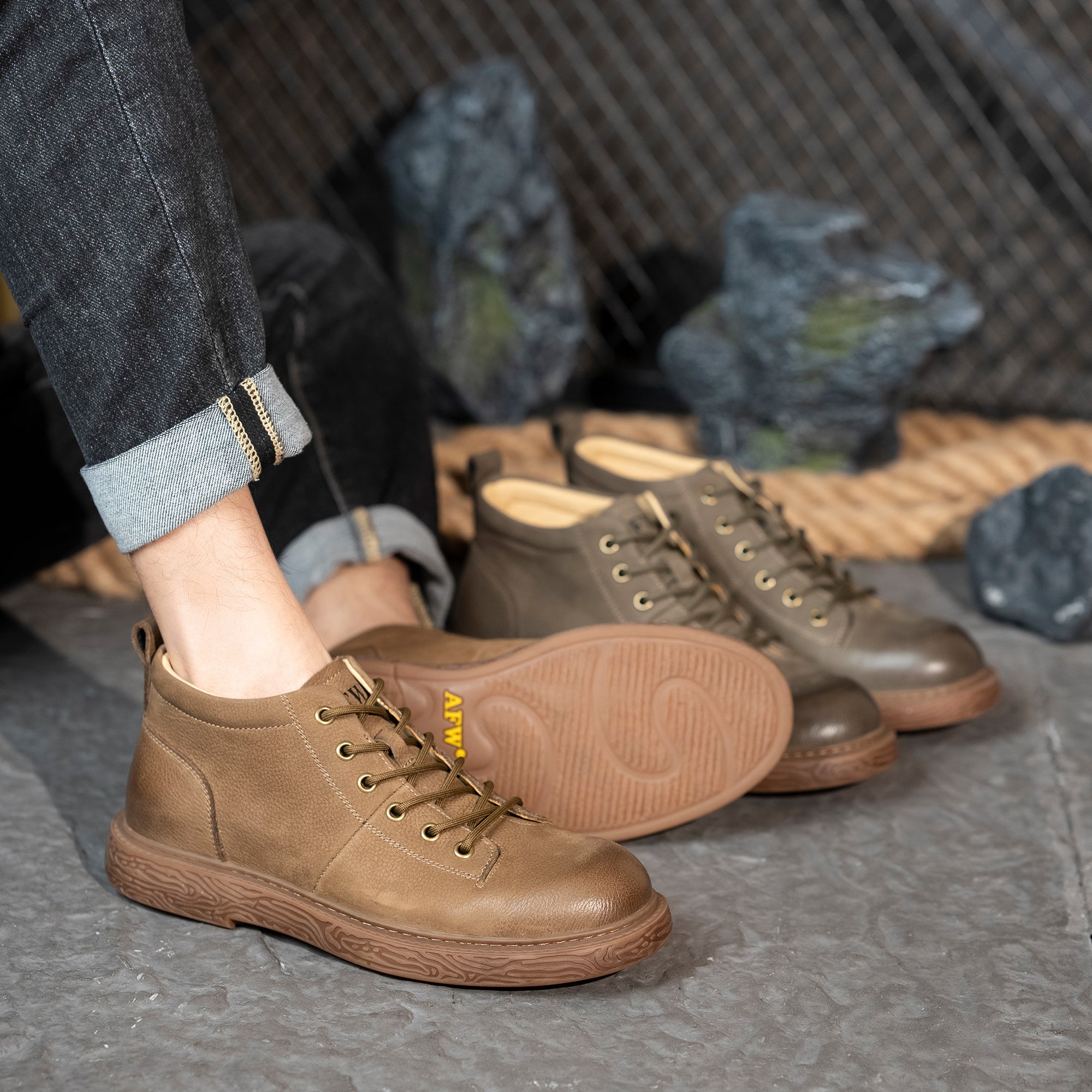 AFrown Men's Work Boots